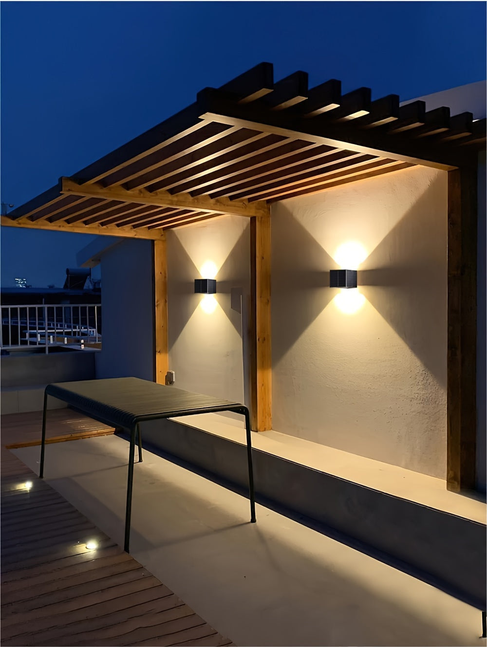 The New LED Solar Wall Lights Are Adjustable in Lighting Range, Suitable for Washing Walls, Outdoor Garden, Courtyard Ambiance, Modern Villa Landscape, Corridor, And Hallway Lighting