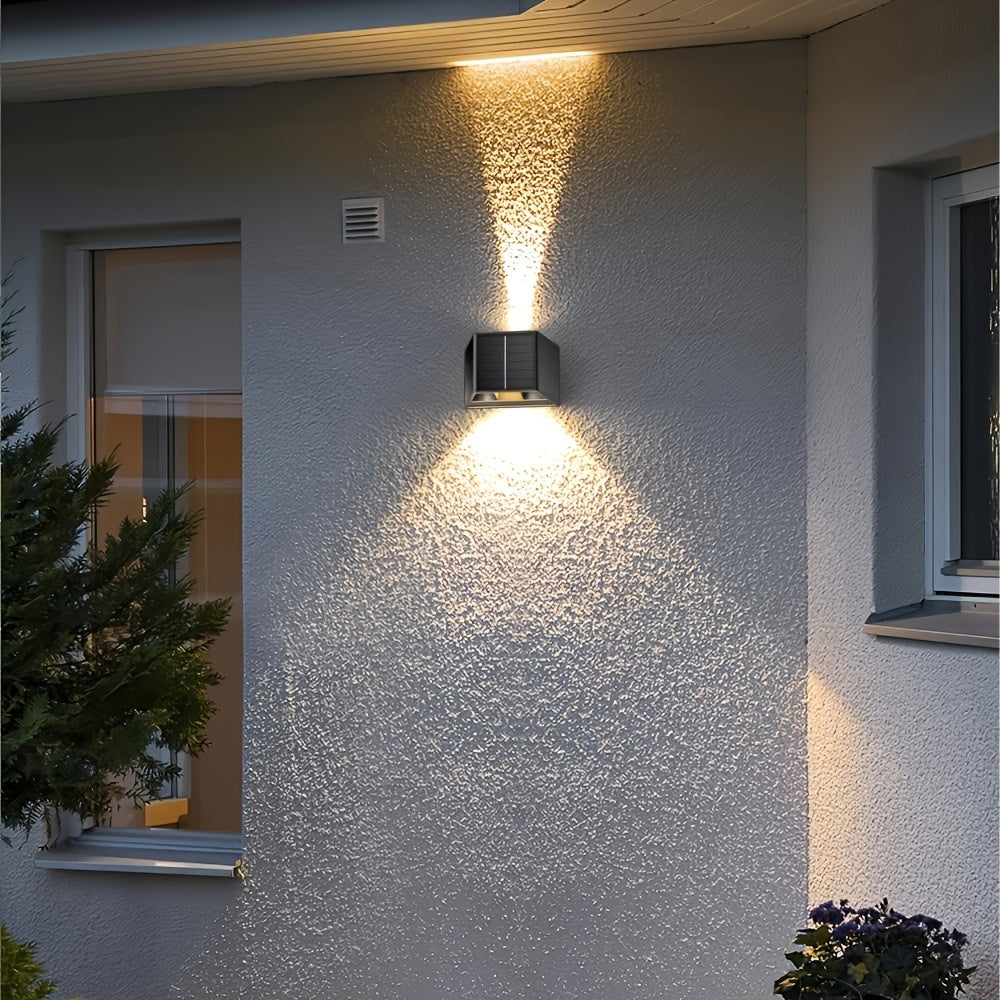 The New LED Solar Wall Lights Are Adjustable in Lighting Range, Suitable for Washing Walls, Outdoor Garden, Courtyard Ambiance, Modern Villa Landscape, Corridor, And Hallway Lighting
