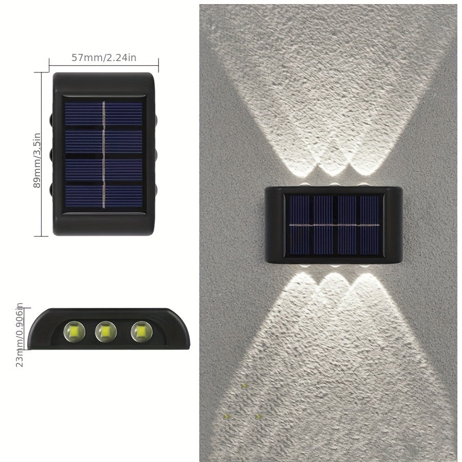 Solar Outdoor Courtyard Lamp Home Wall Lamp Decoration Wall Washing Lamp Up and Down Light Atmosphere Wall Lamp Level, Modern Style