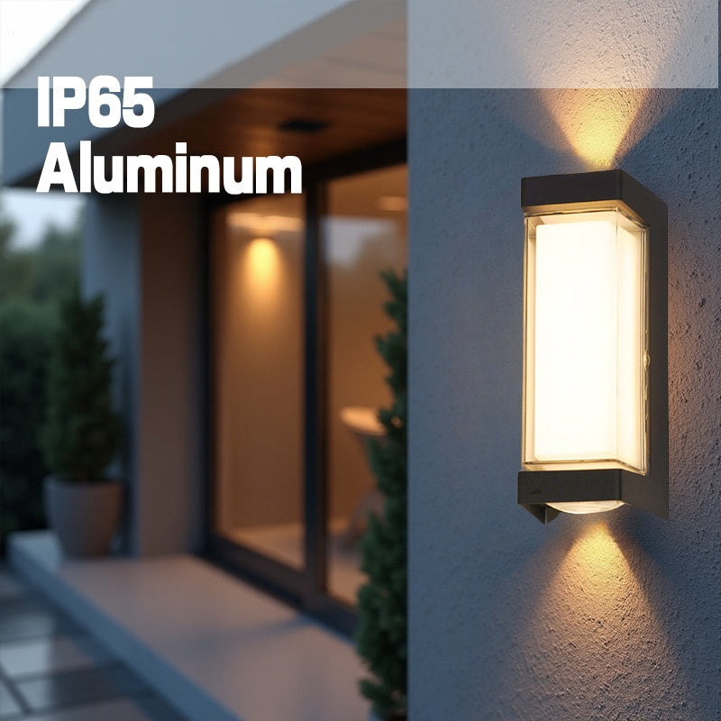 Modern Minimalist Outdoor LED Wall Sconce with Aluminum Waterproof IP65 Shell, Semi-Flush Mount for Garden, Patio, Porch, Balcony - Sleek Black Design, Easy Installation, Outdoor Wall Lights, Patio Illumination, Contemporary