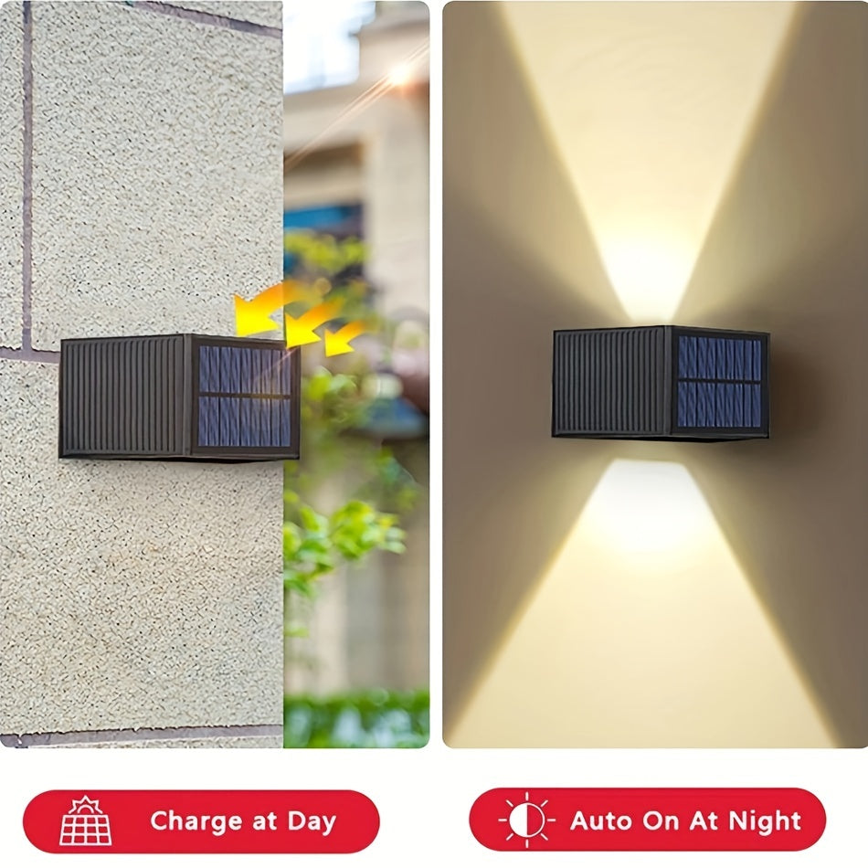 The New LED Solar Wall Lights Are Adjustable in Lighting Range, Suitable for Washing Walls, Outdoor Garden, Courtyard Ambiance, Modern Villa Landscape, Corridor, And Hallway Lighting