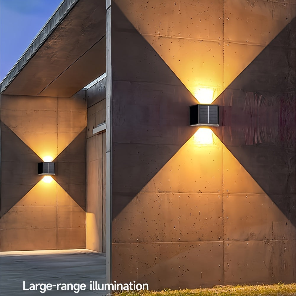 The New LED Solar Wall Lights Are Adjustable in Lighting Range, Suitable for Washing Walls, Outdoor Garden, Courtyard Ambiance, Modern Villa Landscape, Corridor, And Hallway Lighting