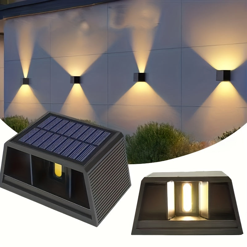 The New LED Solar Wall Lights Are Adjustable in Lighting Range, Suitable for Washing Walls, Outdoor Garden, Courtyard Ambiance, Modern Villa Landscape, Corridor, And Hallway Lighting
