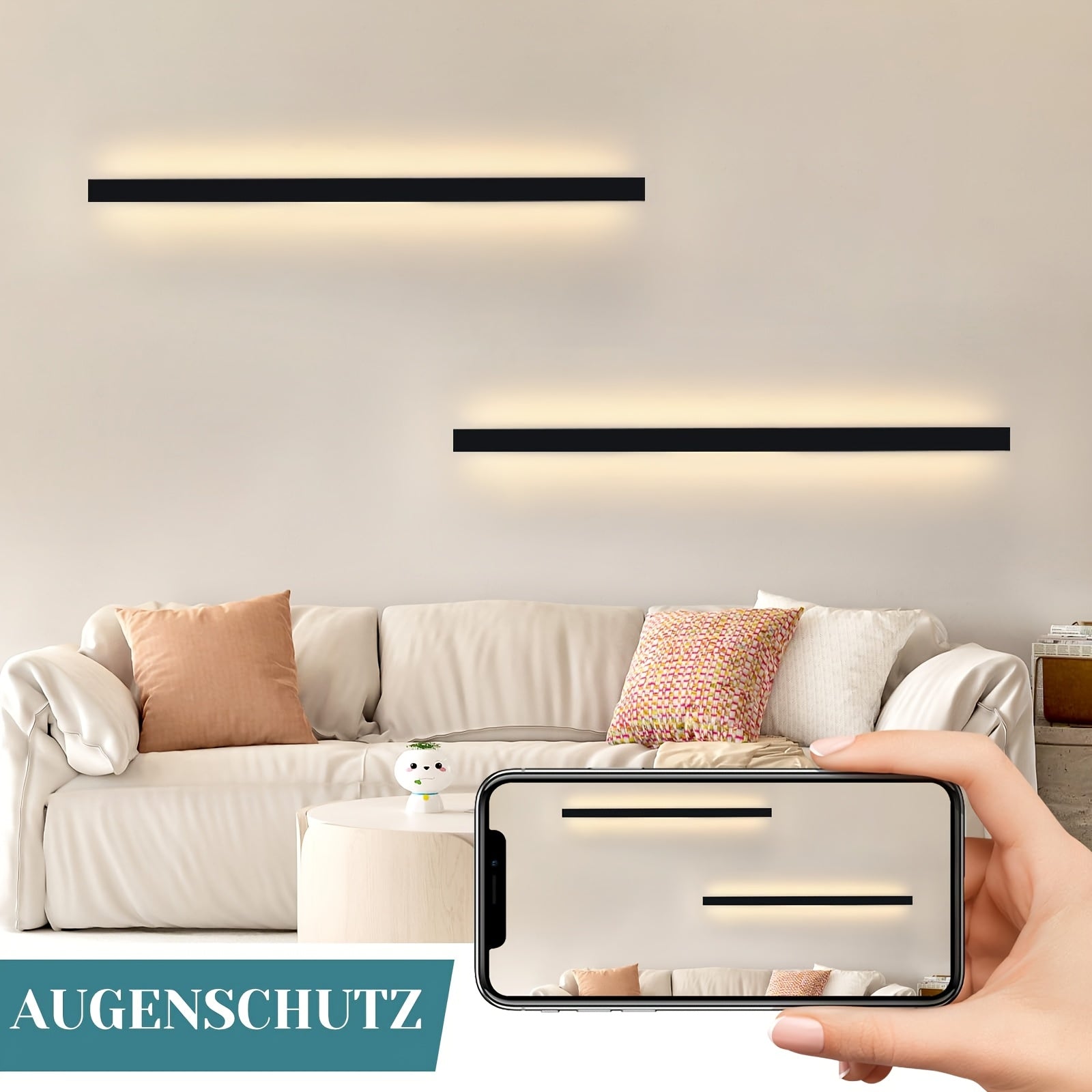 Modern style LED wall light with 34W power. It has a stylish and atmospheric appearance, suitable for illuminating the entire house. This wall light is also very suitable for interior lighting on boats.