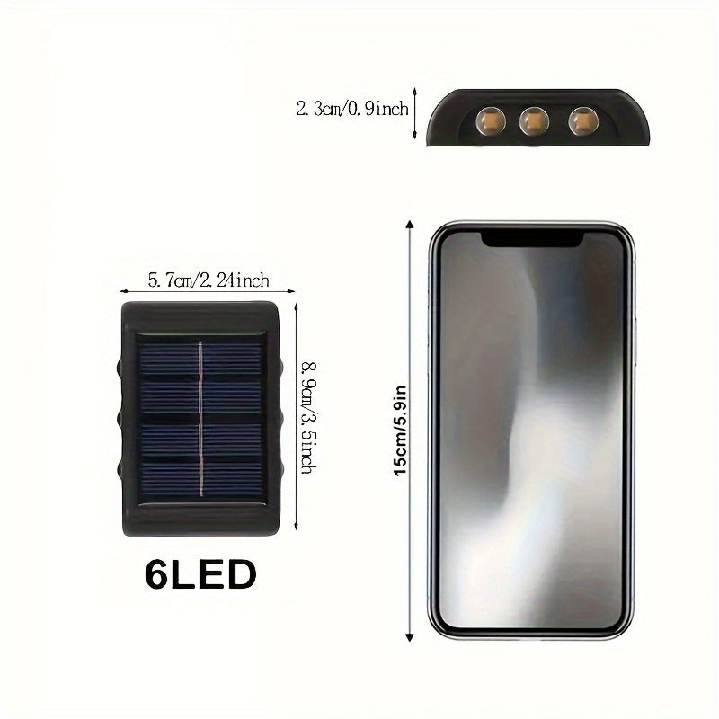 Solar Outdoor Courtyard Lamp Home Wall Lamp Decoration Wall Washing Lamp Up and Down Light Atmosphere Wall Lamp Level, Modern Style