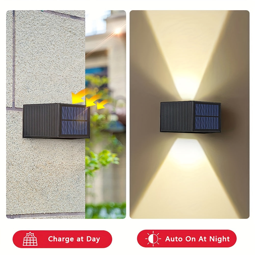 The New LED Solar Wall Lights Are Adjustable in Lighting Range, Suitable for Washing Walls, Outdoor Garden, Courtyard Ambiance, Modern Villa Landscape, Corridor, And Hallway Lighting