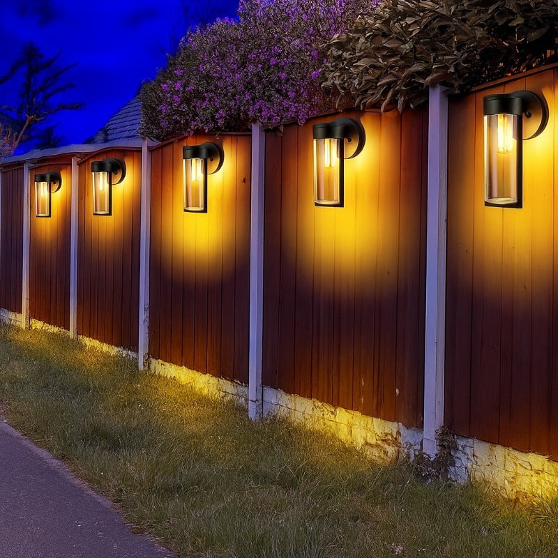 Solar Outdoor LED Filament Wall Lights (4 pcs)