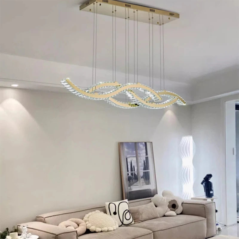 Wave Crystal Hang Chandelier