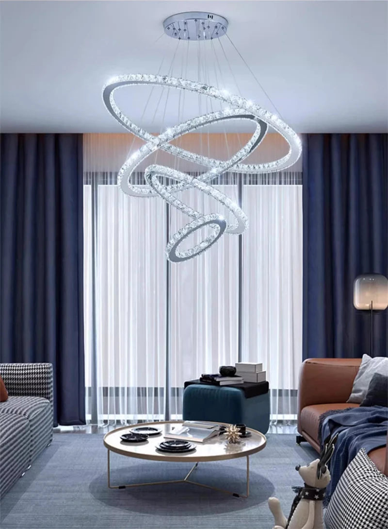 LED Rope chandelier Crystal Lamp