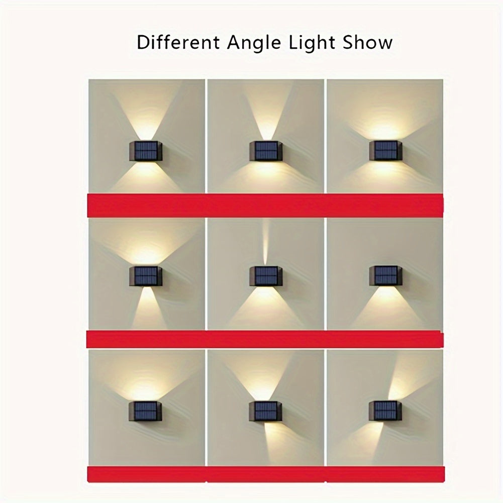 The New LED Solar Wall Lights Are Adjustable in Lighting Range, Suitable for Washing Walls, Outdoor Garden, Courtyard Ambiance, Modern Villa Landscape, Corridor, And Hallway Lighting