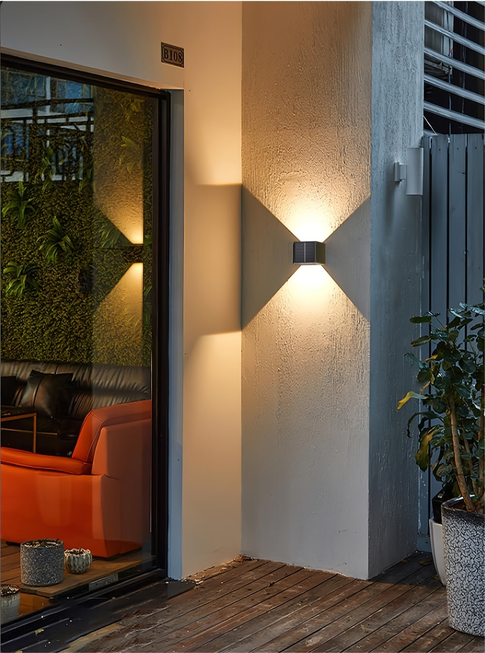 The New LED Solar Wall Lights Are Adjustable in Lighting Range, Suitable for Washing Walls, Outdoor Garden, Courtyard Ambiance, Modern Villa Landscape, Corridor, And Hallway Lighting