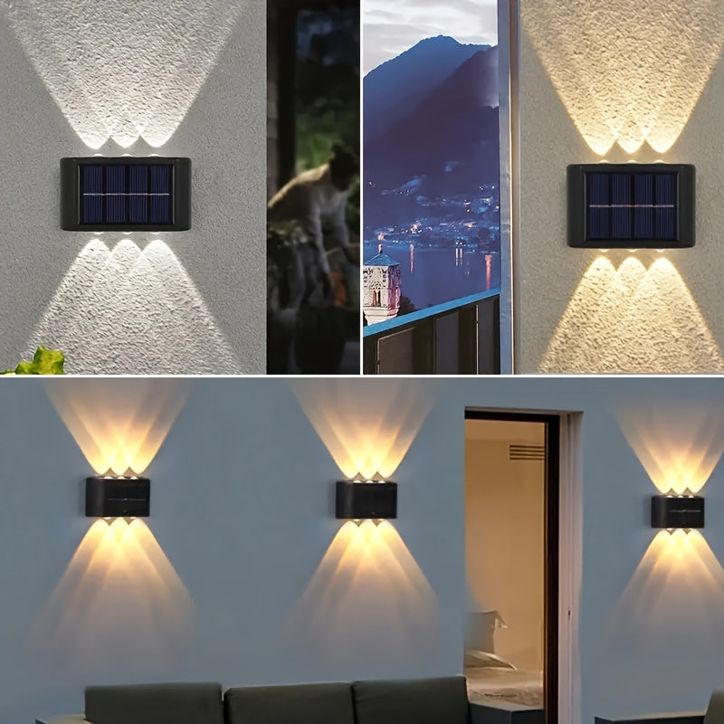 Solar Outdoor Courtyard Lamp Home Wall Lamp Decoration Wall Washing Lamp Up and Down Light Atmosphere Wall Lamp Level, Modern Style