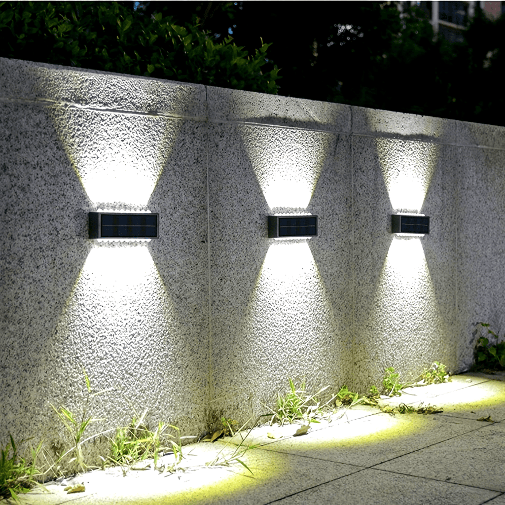 Solar Outdoor Courtyard Lamp Home Wall Lamp Decoration Wall Washing Lamp Up and Down Light Atmosphere Wall Lamp Level, Modern Style