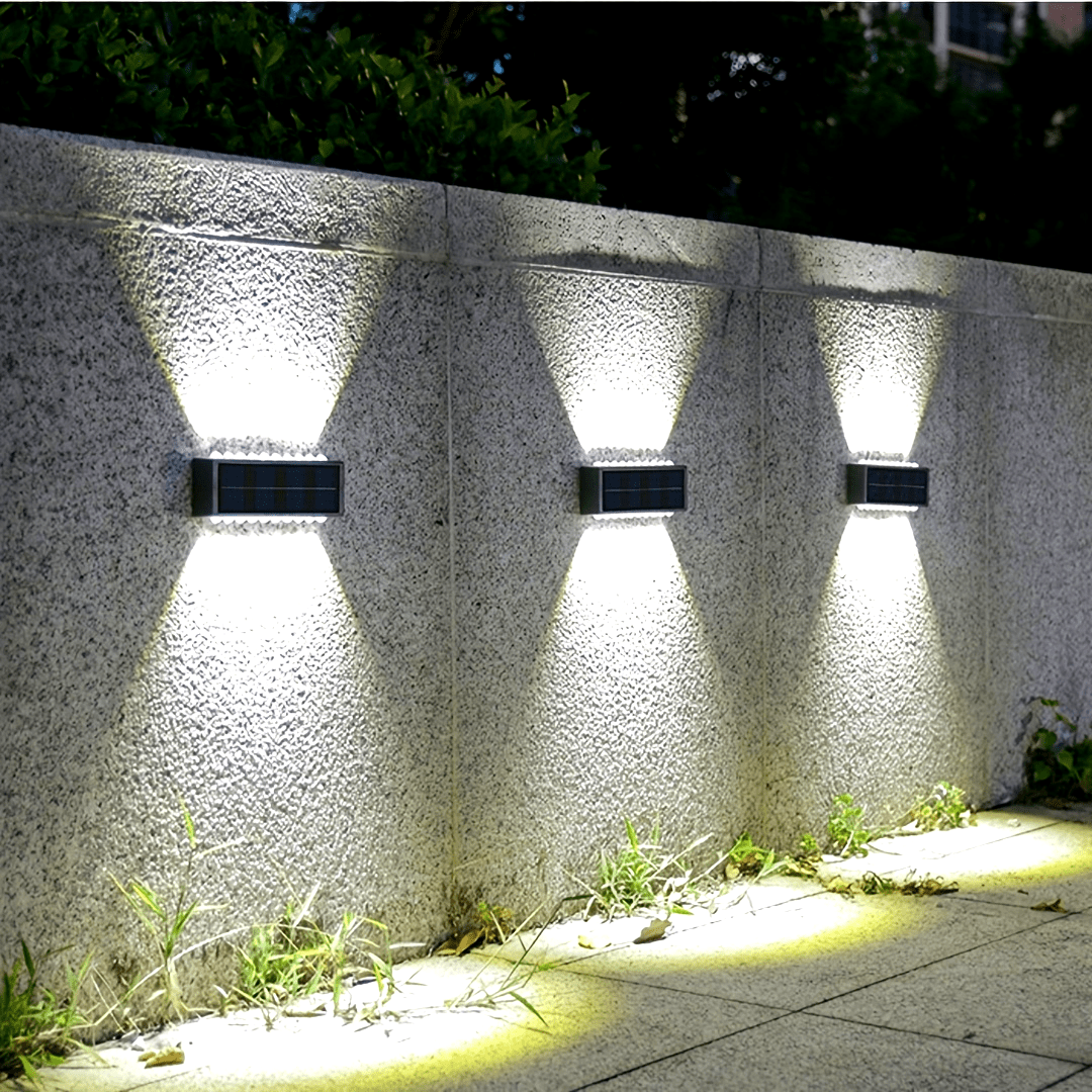 Solar Outdoor Courtyard Lamp Home Wall Lamp Decoration Wall Washing Lamp Up and Down Light Atmosphere Wall Lamp Level, Modern Style