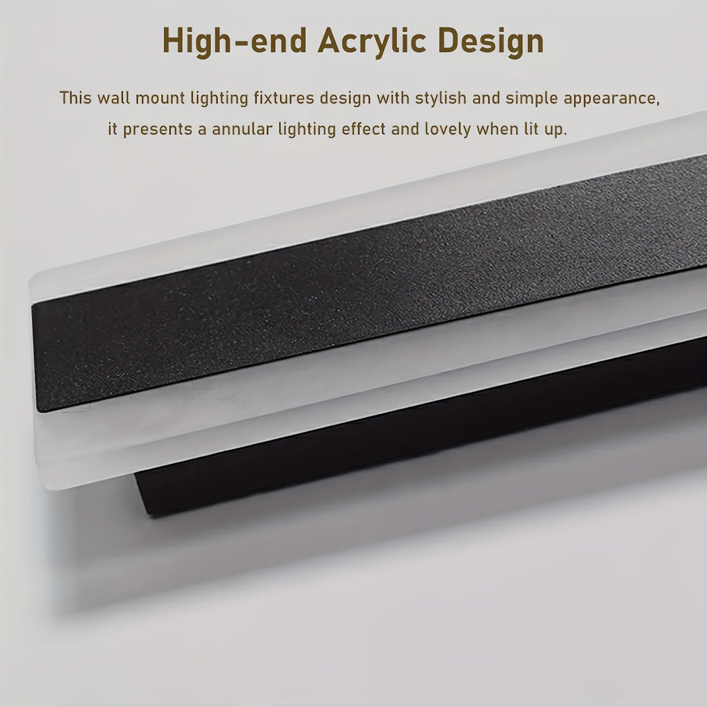 One Piece of Contemporary LED Black Square Wall Light, Ideal for Both Outdoor And Indoor Use, Available in Warm White with Lengths of 40/60/80/100Cm, Designed for Semi-Recessed Installation, Perfect for Living Rooms, Porches,