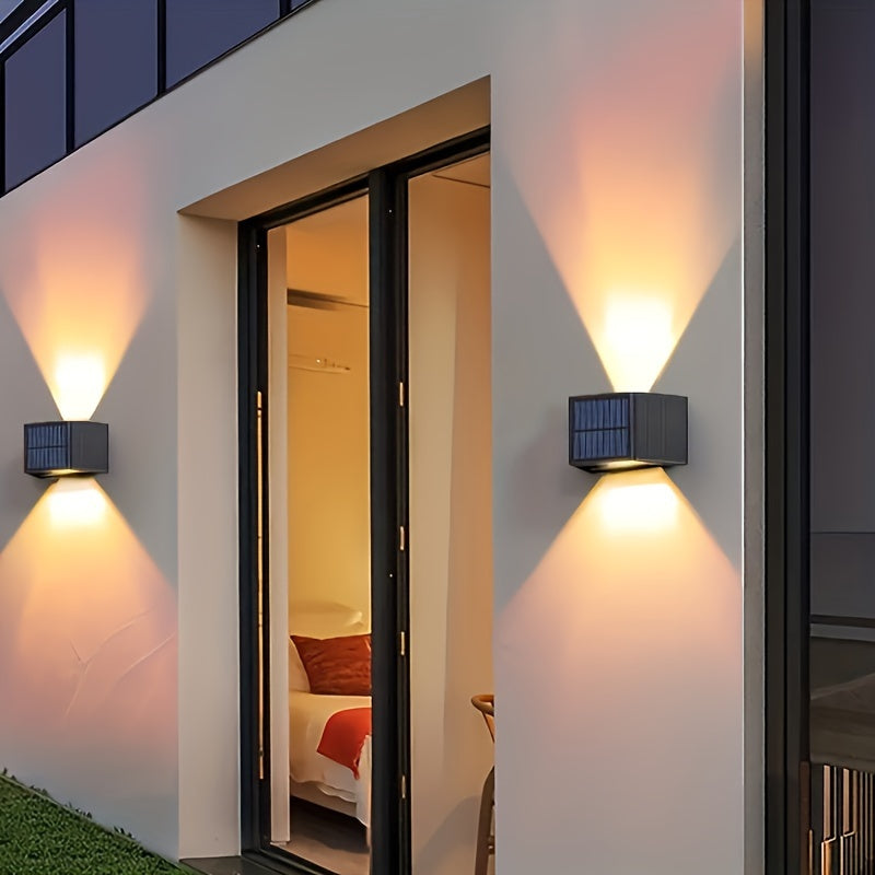 The New LED Solar Wall Lights Are Adjustable in Lighting Range, Suitable for Washing Walls, Outdoor Garden, Courtyard Ambiance, Modern Villa Landscape, Corridor, And Hallway Lighting